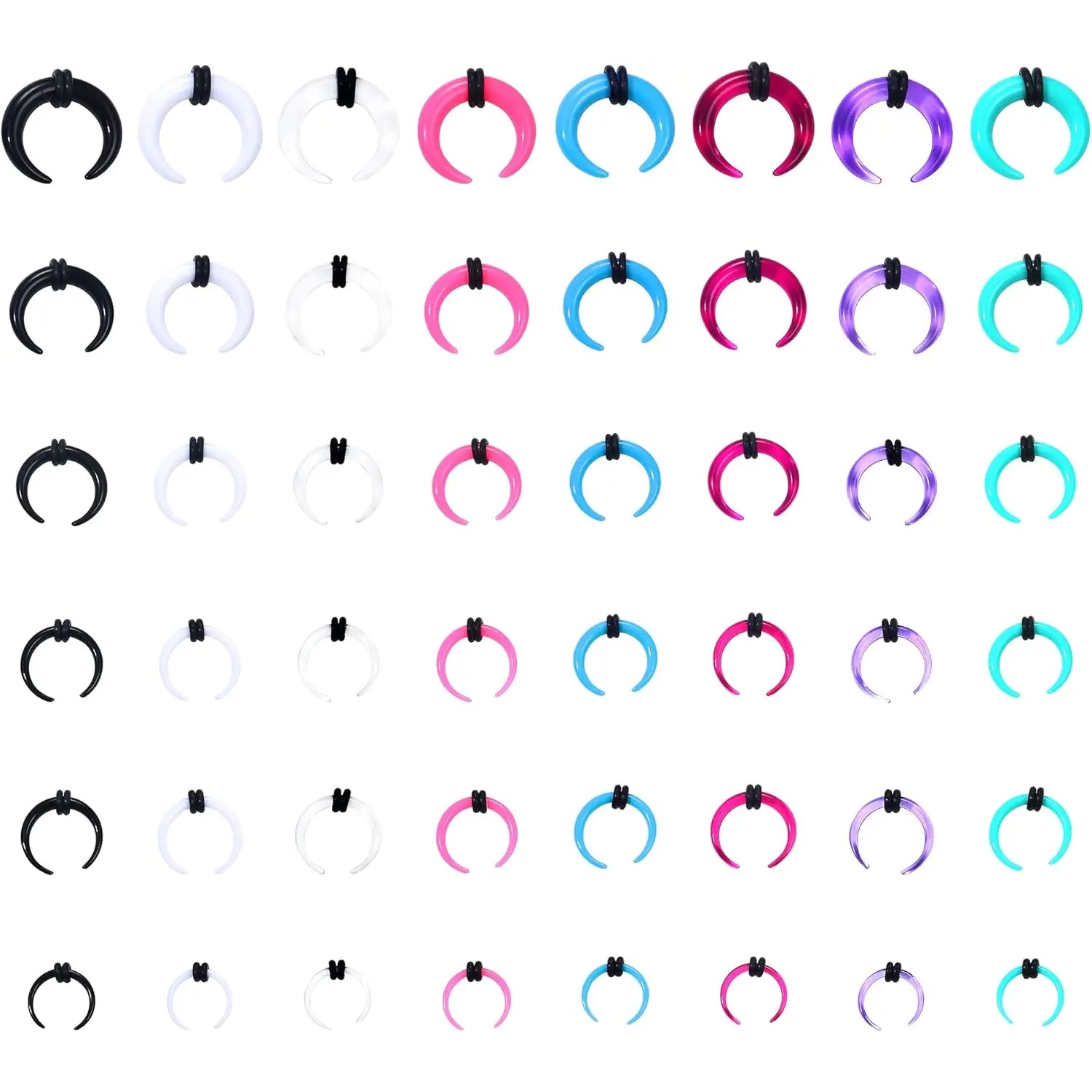 Florideco 4G-14G Acrylic Septu - Body Jewelry Gauges 评论和价格